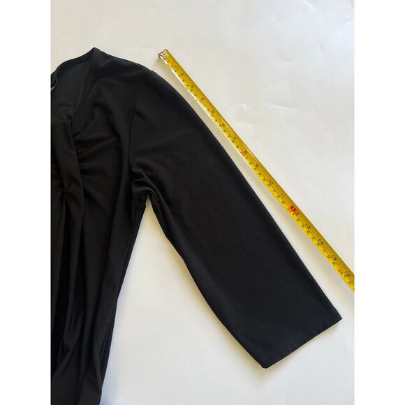 Sun Light Black 3/4 Sleeve Mini Dress Womens Size 1 Artsy Edgy Whimsi Goth - Picture 6 of 16